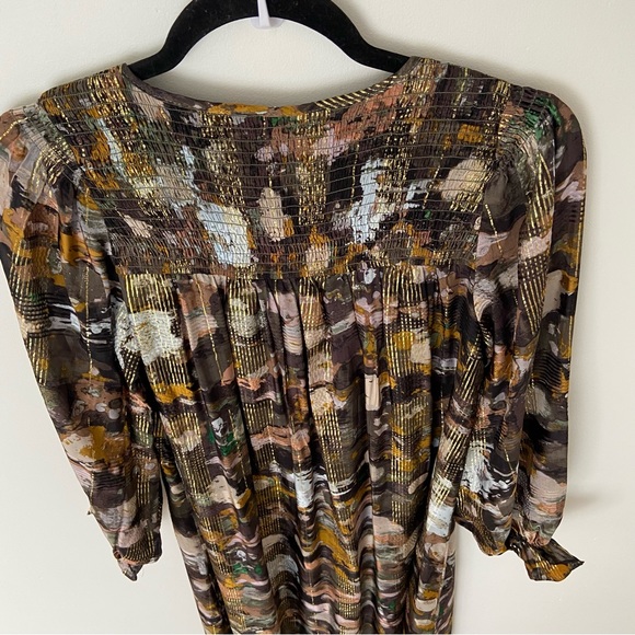 Anthropologie Blair Shimmer Maxi Dress size Small Multicoloured Long Sleeve - Picture 8 of 11